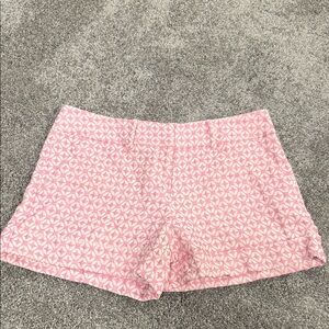 New York & Company Pink Geometric Shorts
